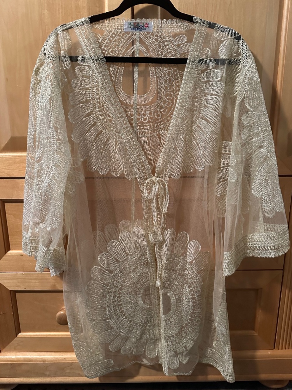 India Boutique Sheer Kimono Style Cover Jacket Shirt